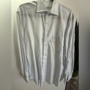 Ermenegildo Zegna Light Gray Striped Dress Shirt